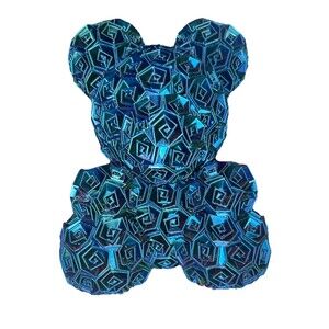 Kocyns 3D Printed Rose Bear Geometric Art Sculpture Iridescent Abstract Figure